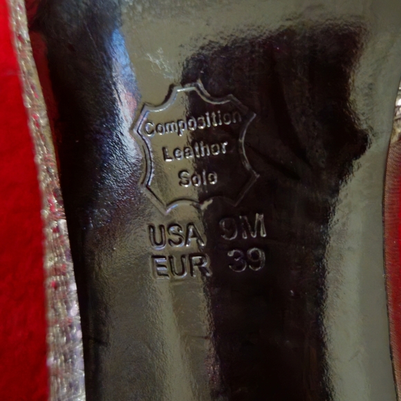 Nina Silver Sparkle Pointed-Toe Heels - Size 9M - Picture 4 of 6